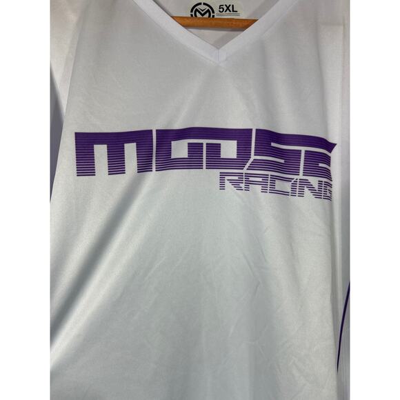 Moose Racing Jersey 5XL NEW Whit Purple Teal Qualifier Motocross FLAW MX Offroad - Picture 5 of 10